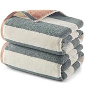 REDKISS Striped Hand Towels for Bathroom, Kitchen Decor, Guest Use, Ultra Soft and Highly Absorbe...