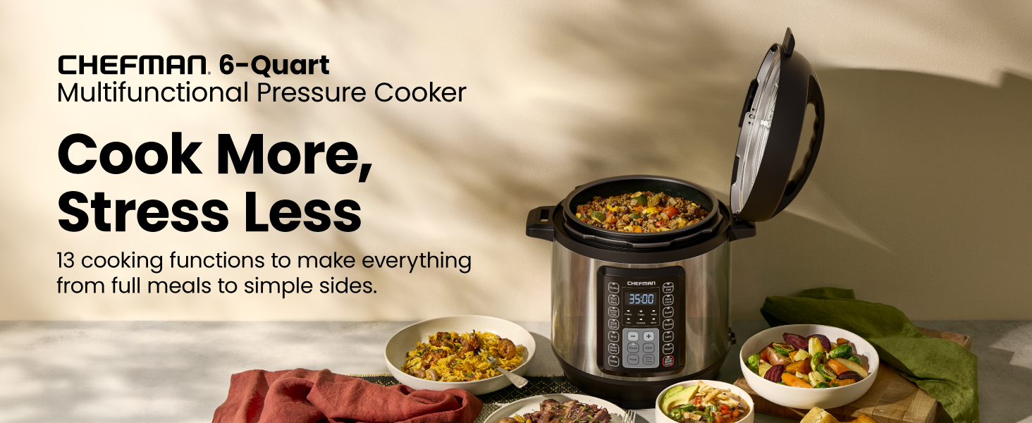 Cook More Stress les 13 cooking functions