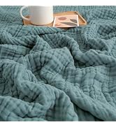 EMME Cotton Throw Blanket for Couch Soft Airy Muslin Bed Blankets Lightweight Breathable Blanket ...