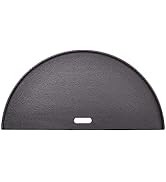 Kamado Joe Half-Moon Cast Iron Reversible Flat-Top Griddle with Smooth and Ribbed Surface for Cla...