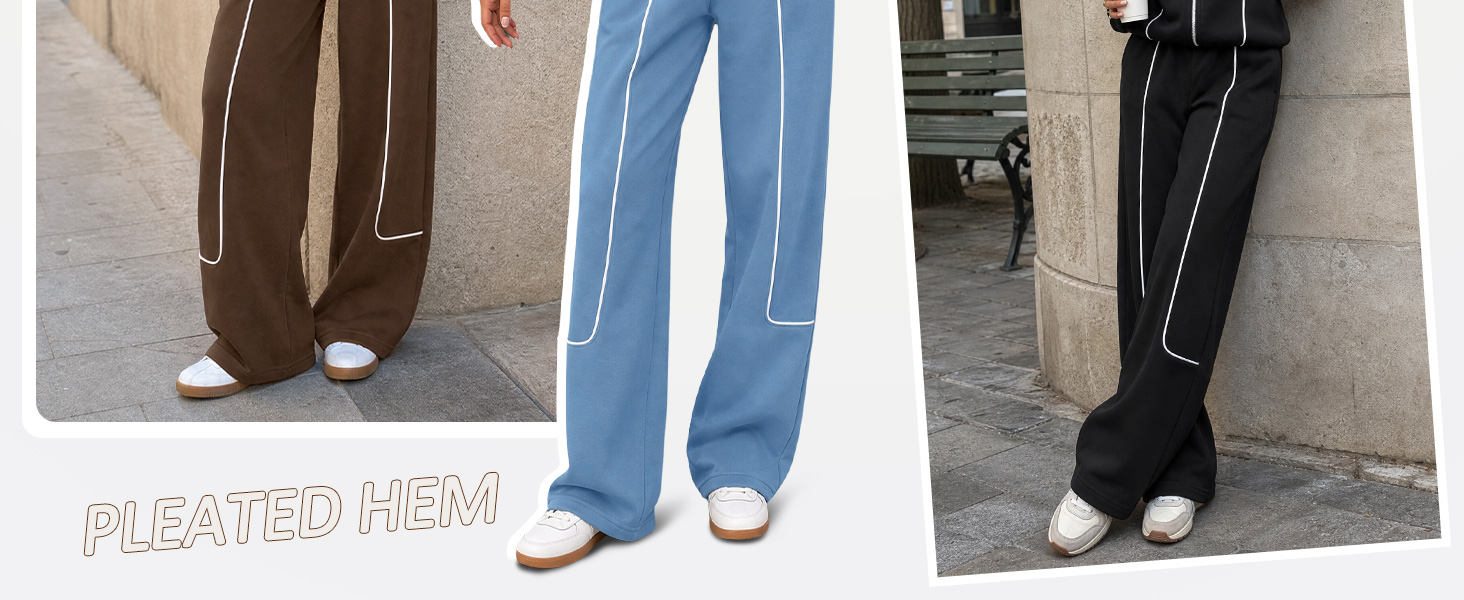Pleated hem with soft comfy fabric for comfortable all-day wear.