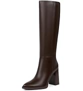 Knee High Boots Women Pointed Toe Chunky Heel Fall Platforms Tall Boots | Side Zipper,3.9" Chunky...