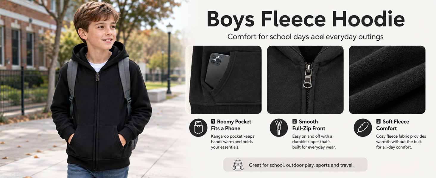 3 Pack Cotton Fleece Pullover