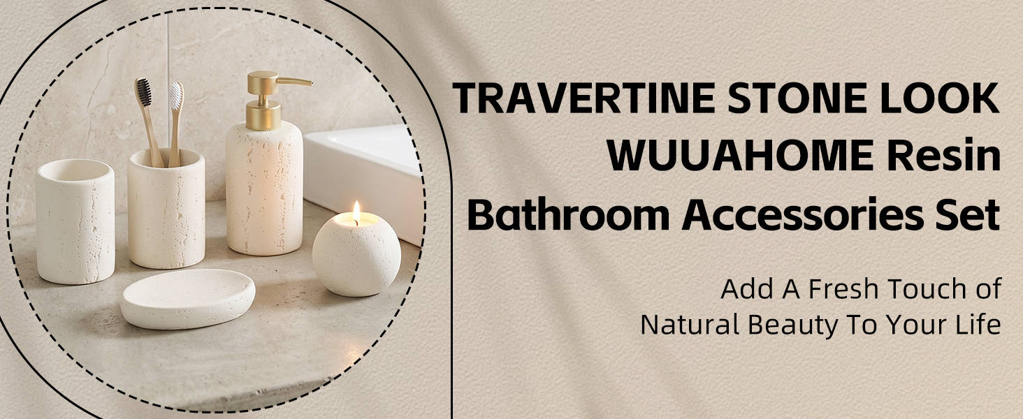 decorative bathroom accessory set