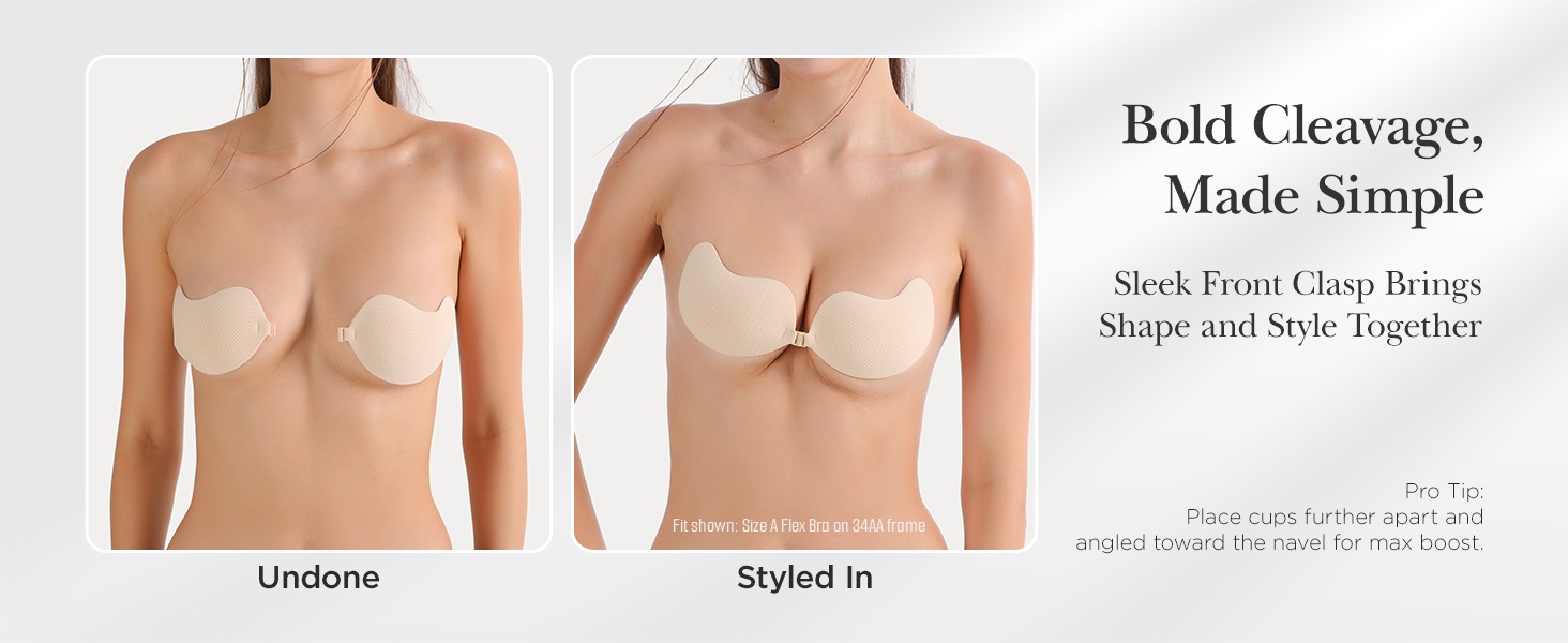 Nippies Flex Bra - Sticky Bra for Backless Strapless Looks - Bold Cleavage