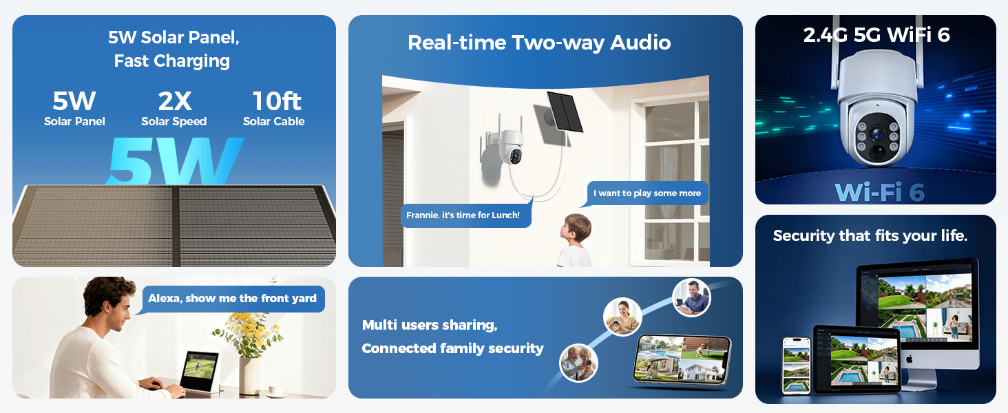 aosu solar security cameras wireless outdoor