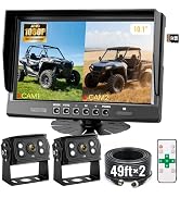 WOOCARTY 7-inch AHD1080P Wired RV Backup Camera System, IP69k Waterproof IR Night Vision Reversin...