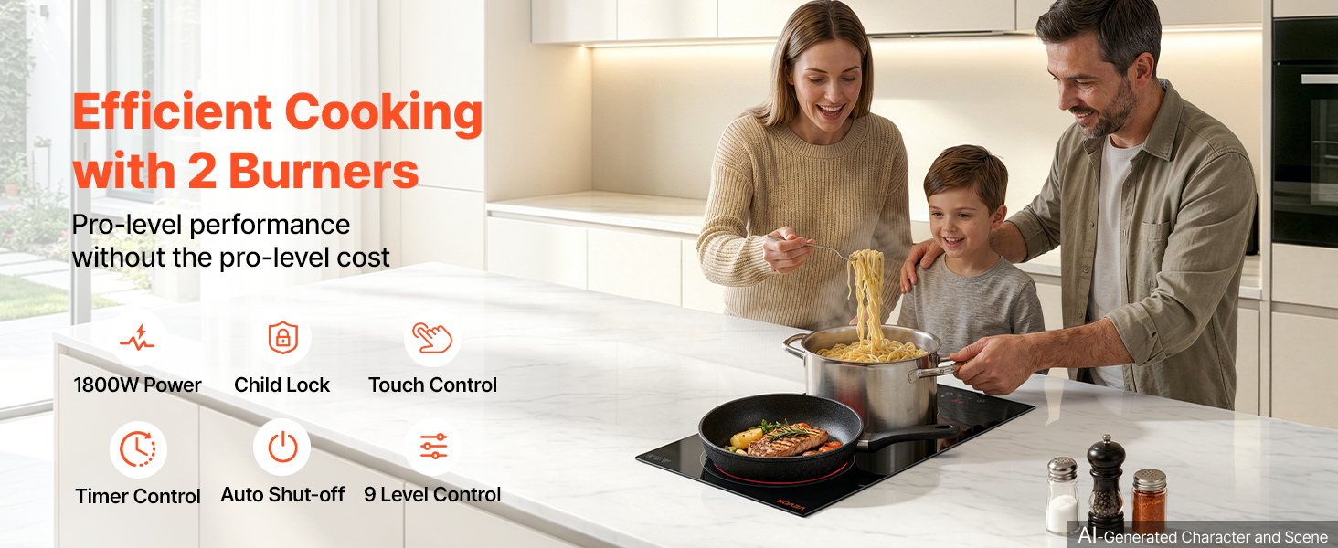 built in electric stove top