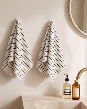 ecolook Premium Bath Towels Set of 4, 100% Cotton Striped Towels for Bathroom, Multi