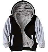 Fdqin Boys Zip Up Hoodies Sweatshirts for Kids Fall Winter Clothes 4-14Y | 3 Pack,casual long sle...
