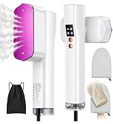 Travel Steamer For Clothes, 2-In-1 Portable Steam Iron, 1200W Output | Handheld Garment Steamer f...