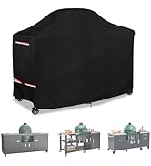 Wavecover Grill Cover for 60 Inch Big Green Egg Grill Table, Waterproof Heavy Duty Outdoor Grill ...
