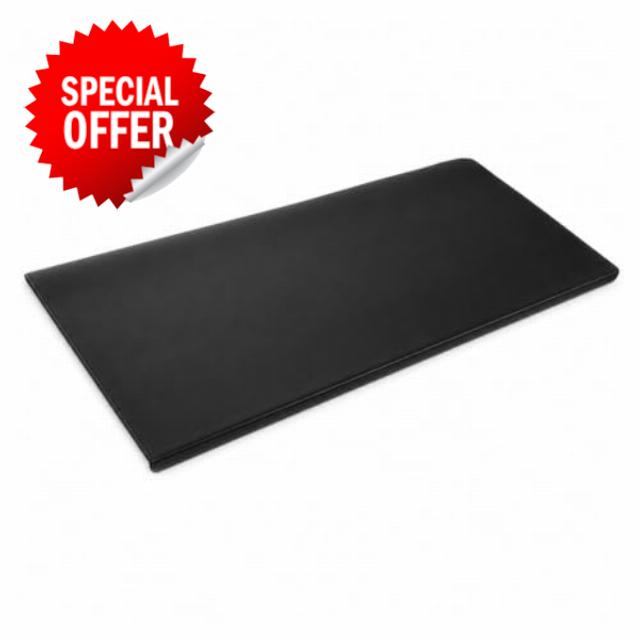 Soft PU Leather Desk Mat 35.43"x16.93" with Edge Protector Lip