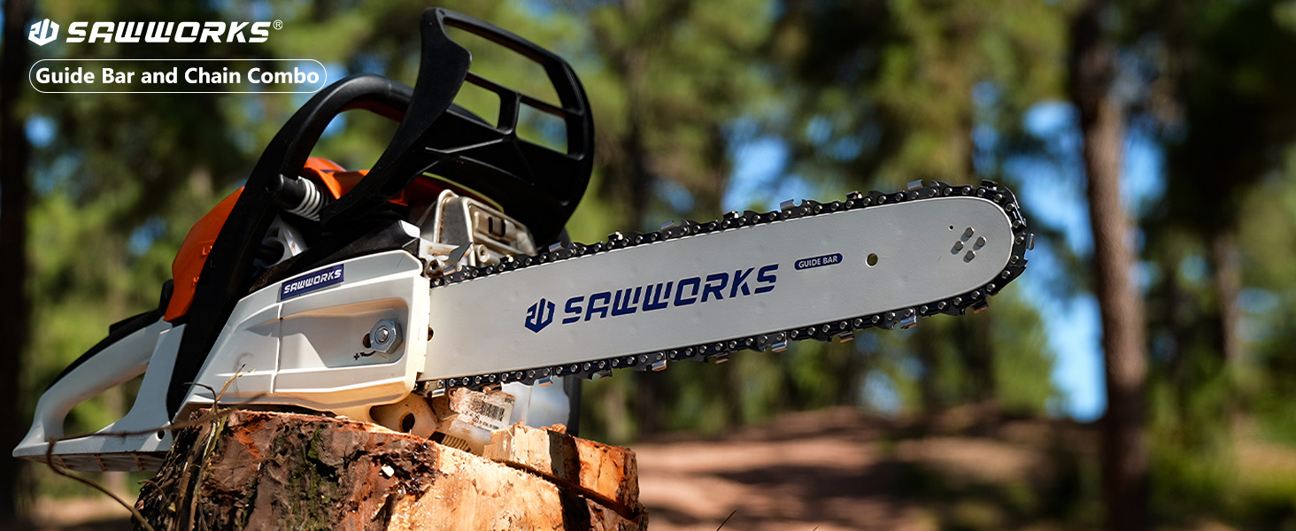 SawWorks Guide Bar and Chain Combo