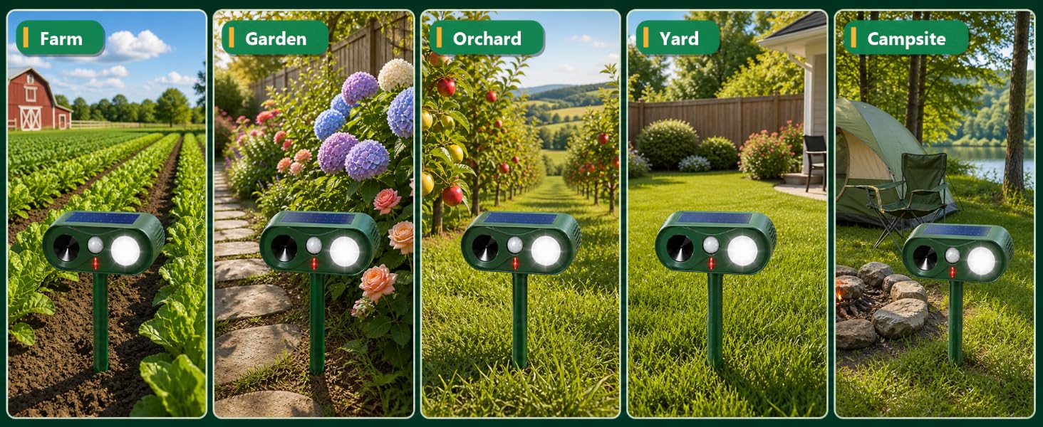 solar ultrasonic animal repeller