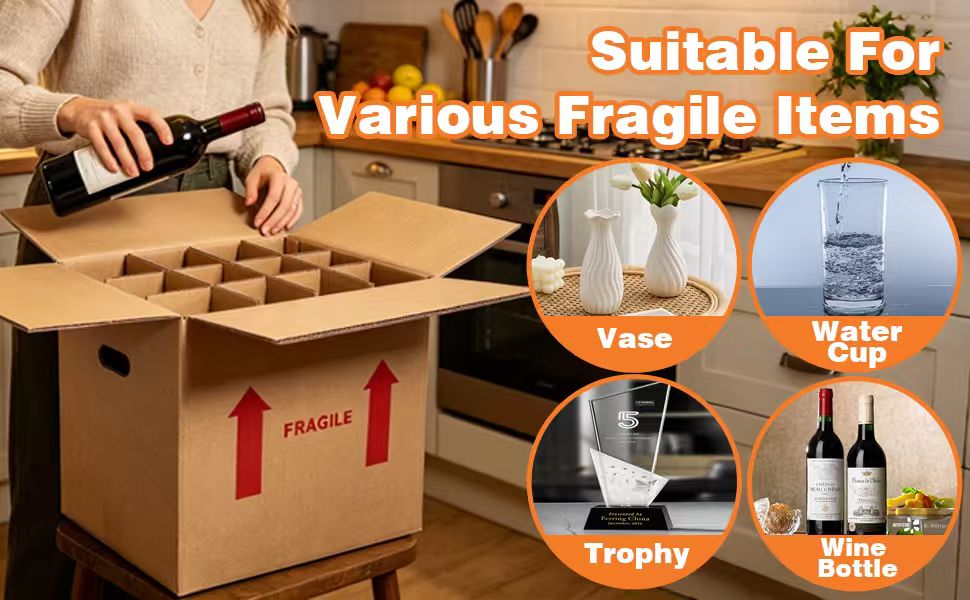 14x12x13 Wine Bottle Moving Boxes