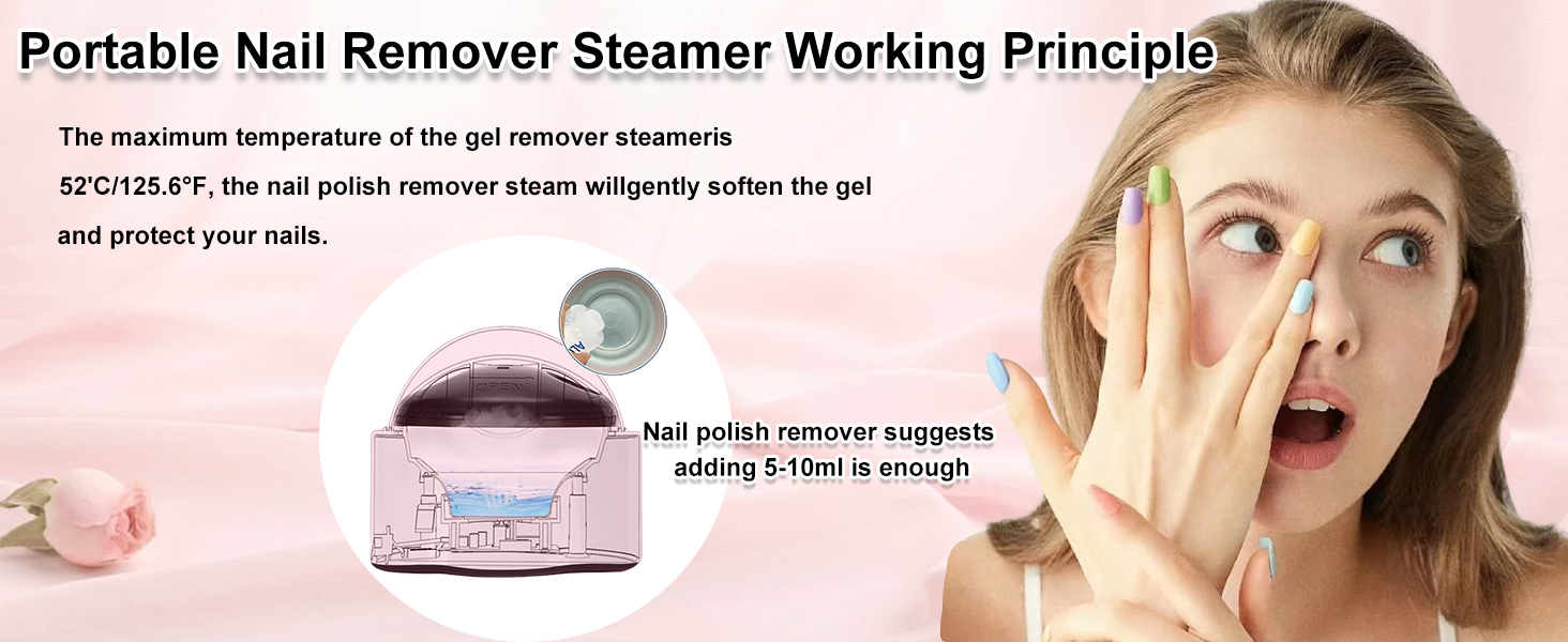 Steam removal nail machine