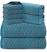 REDKISS Microfiber Bath Towels Set of 4, Extra Large 35 x 70 Inches | Super Soft, Highly Absorben...