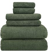 YTYC Towels,29x59 Inch Large Bath Towels Set of 6 Piece Quik Dry Super Soft Light Weight Microfib...