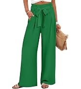 ANRABESS Women Linen Palazzo Pants Summer Boho Wide Leg High Waist Casual Lounge Pant 2026 Beach ...