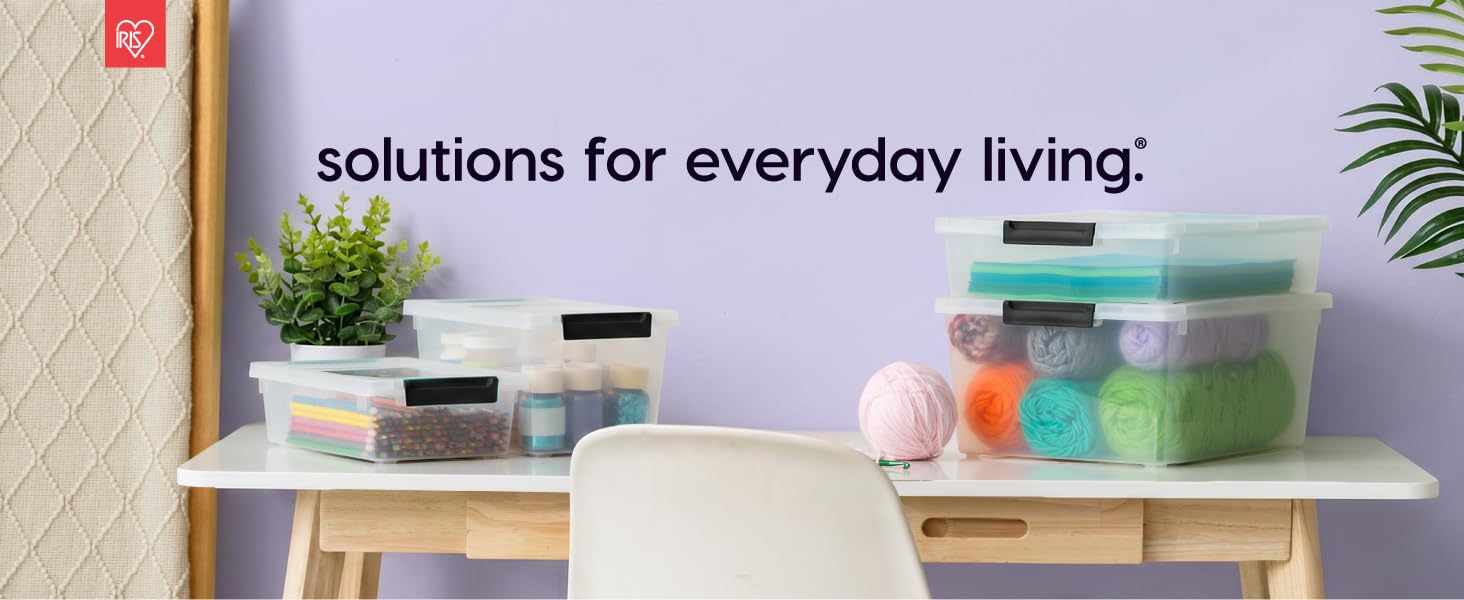IRIS USA Storage Bins with Lids