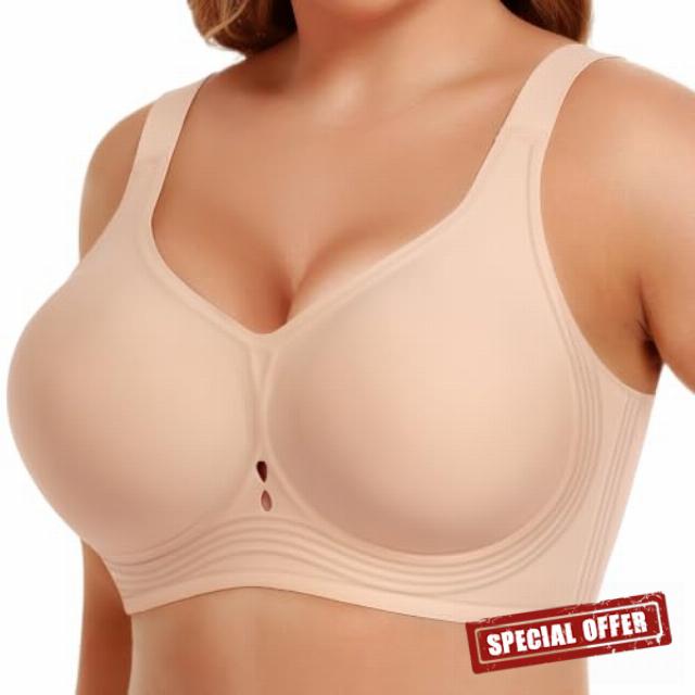 SIMIYA Jelly Bras for Women No Underwire Plus Size Push Up Bra                                                          Supportive wireless bra for older women with seamless full coverage