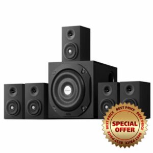 Elimavi 5.1 Surround Sound System for TV with 6.5" Powered Subwoofer                                                          Two-Way Satellite Speakers