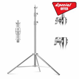 soonpho 110"Stainless Heavy Duty Light Stand
