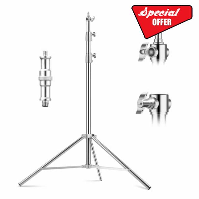 soonpho 110"Stainless Heavy Duty Light Stand