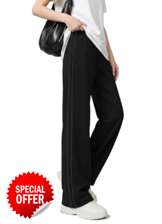 Womens 28"/30"/32"/34" Track Pants Loose Straight Leg Zipper Pockets Sweatpants Jogger Athletic Work Running