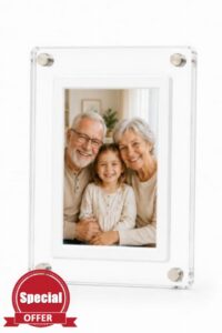 5 Inch No WiFi Acrylic Digital Frame with Video and Sound                                                          A gift-ready frame for photos