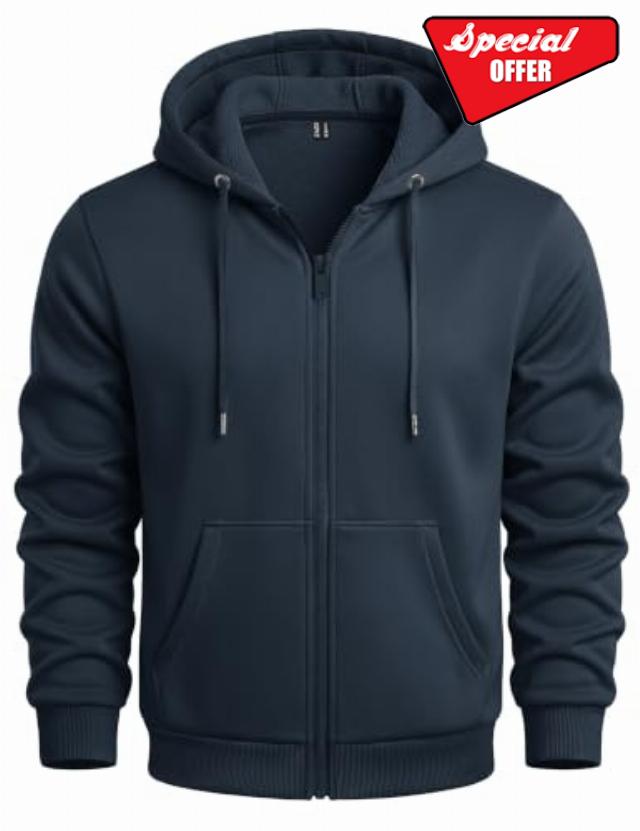MAGCOMSEN Men's Zip Up Hoodie Casual Fleece Lined Hooded Sweatshirt                                                          Winter zip up hoodies for men with kangaroo pocket. Warm jacket