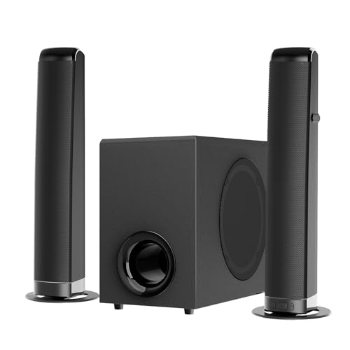 Soundbar for TV Speaker Sonicwave 2.1 CH 120W Detachable 2-in-1 Home Audio System with DSP Bluetooth 5.3 Soundbar