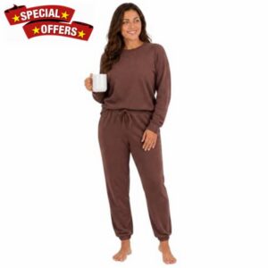 Blush by Us Angels 2 Piece Jogger Lounge Set for Women | Women's Travel Sweatsuit - Lightweight
