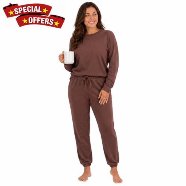 Blush by Us Angels 2 Piece Jogger Lounge Set for Women | Women's Travel Sweatsuit - Lightweight