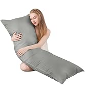 Goose Down Body Pillows for Adults, Large Body Pillow for Side Sleeper, Hugging Feather Body Pill...