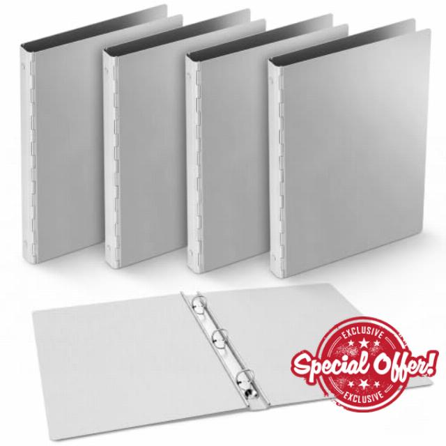 ReliThick 4 Pcs 1 Inch Aluminum 3 Ring Binder