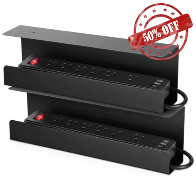 2 Pack Under Desk Cable Management Tray