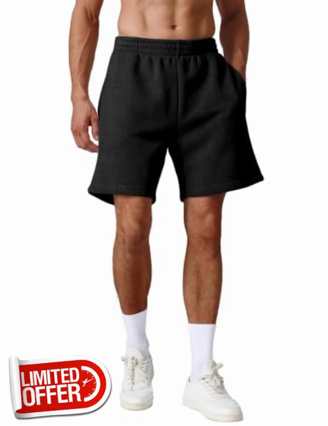 FAIABLE Mens Baggy Sweat Shorts Acid Wash Cotton SweatShorts with Hidden Drawstring for Men Athletic Casual Lounge