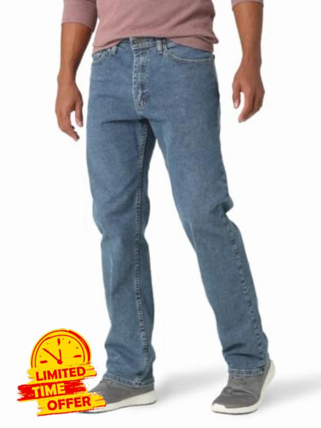 Wrangler Authentics Men's Comfort Flex Waist Relaxed Fit Jea
