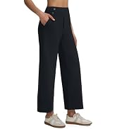 baleaf Womens Barrel Pants with Zipper Pockets Drawstring Athletic Pants Elastic Waisted Casual L...