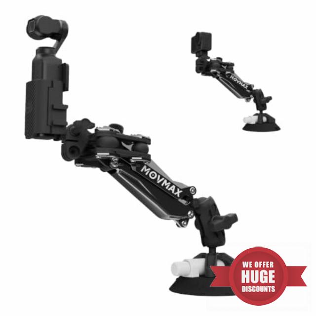 Movmax Blade Arm Nano Shock Absorber Car Mount for DJI Pocket & Action Cams                                                          for DJI Osmo Pocket 3 4 4P/Action6/5Pro/4