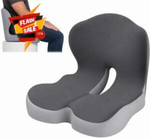 Celinva Orthopedic Seat Cushion – L-Shaped Lumbar Support Memory Foam Comfort for Long Sitting