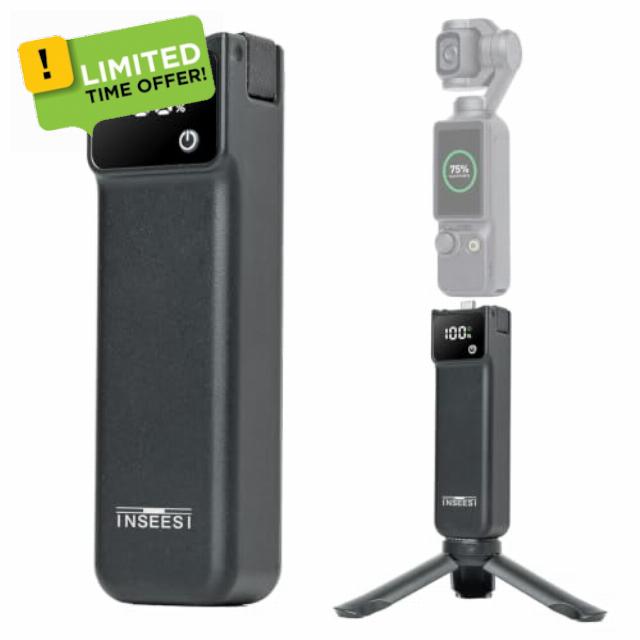 22.5W Fast Charging Battery Handle Compatible with DJI Osmo Pocket 3/4/4Pro                                                          Audio Devices connectivity Battery Grip