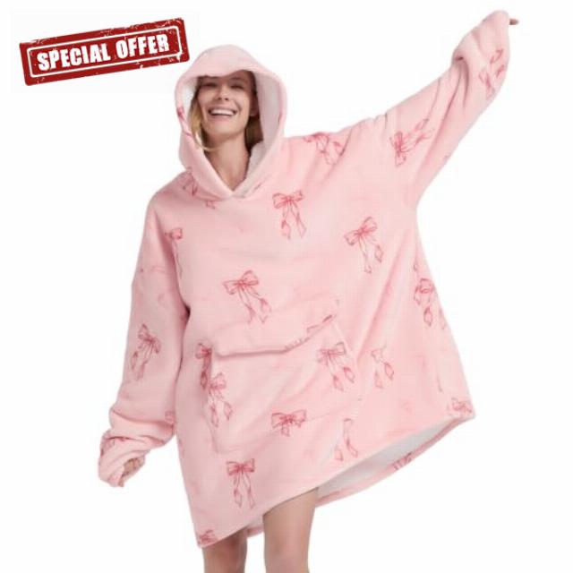 Wearable Blanket Hoodie for Women Men Kids