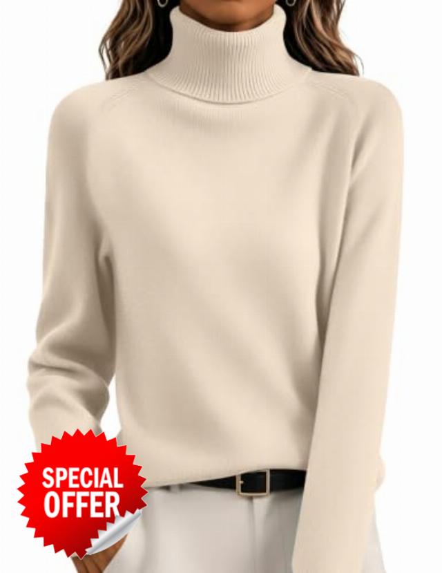 Zeagoo Womens Sweaters Fall Turtleneck Tops Long Sleeve Winter Clothing                                                          Pullover Knitted Sweater for Women