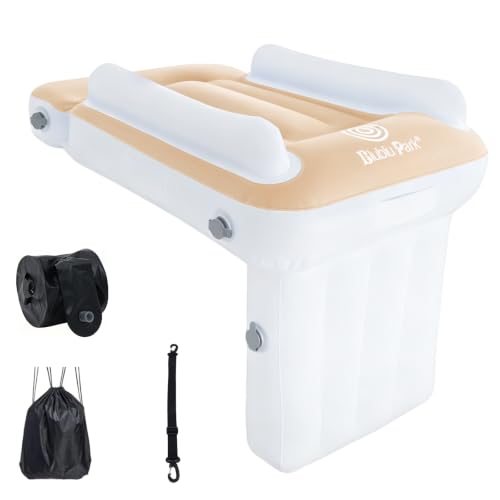 Inflatable Kid Travel Bed with Side Walls and Safety Belt