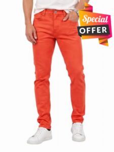 Mens Jeans Slim Fit Skinny Stretch Jeans Comfort Casual Classic Solid Denim Pants