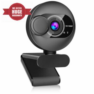 Webcam for PC with Microphone - 1080P FHD Webcam with Privacy Cover