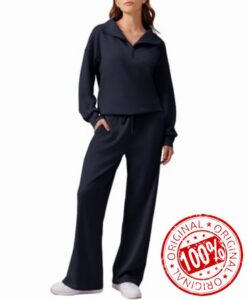 PINSPARK 2 Piece Sets for Women 1/4 Zip Lounge Matching Set Fall Outfits                                                          Petite& Regular& Tall